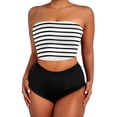 thumbnail image 1 of Trajes de Baño de Corte Alto para Mujeres de Verano de Color Sólido con Cojín de Pecho sin Soporte de Acero, Traje de Baño de Correa sin Espalda Sexy, 1 of 5