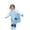 Light Blue, variant on Rain Coats for Boys Girls Hooded Cartoon Buttoned Thick Poncho Waterproof Windproof Full Body Kids Rainwear