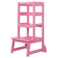 thumbnail image 1 of SDADI Mother's Helper Adjustable Height Kids Kitchen Step Stool, Pink, 1 of 9