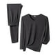 thumbnail image 1 of Calzoncillos largos térmicos Wancir para hombre, capa base con forro polar suave, para clima frío, parte superior e inferior, conjunto de dos piezas (tallas L-4XL), 1 of 1