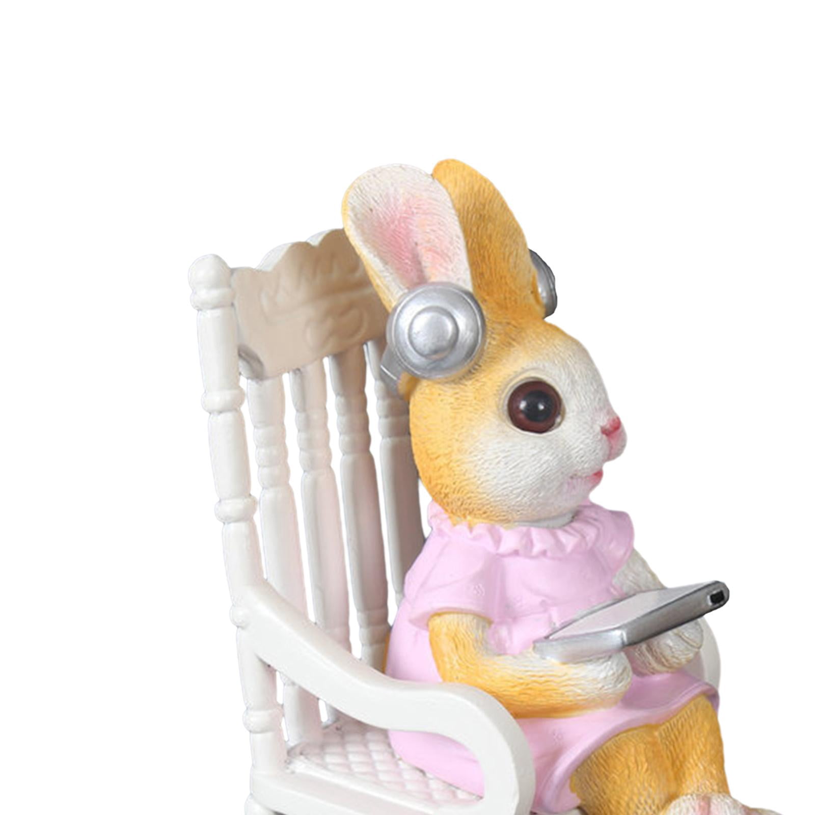 WLPZXP Garden Statue Animal Sculpture Cute Cartoon Creative Resin Tabletop Ornament for Female