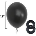 thumbnail image 6 of Prextex 75 Black Party Balloons 12 Inch Black Balloons with Matching Color Ribbon for Black Theme Party Decoration, Weddings, Baby Shower, Birthday Parties Supplies or Arch Décor - Helium Quality, 6 of 6