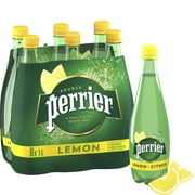 Perrier Lemon Sparkling Carbonated Water – 6x1 L Plastic Bottle