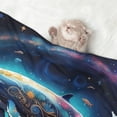 thumbnail image 2 of Yiaed Vintage Colorful Patterned Dolphin Print Dog Blankets-Cat Blanket Washable for Couch Protection,Puppy Blanket, Soft Plush Reversible Throw Furniture Protector-Medium, 2 of 8