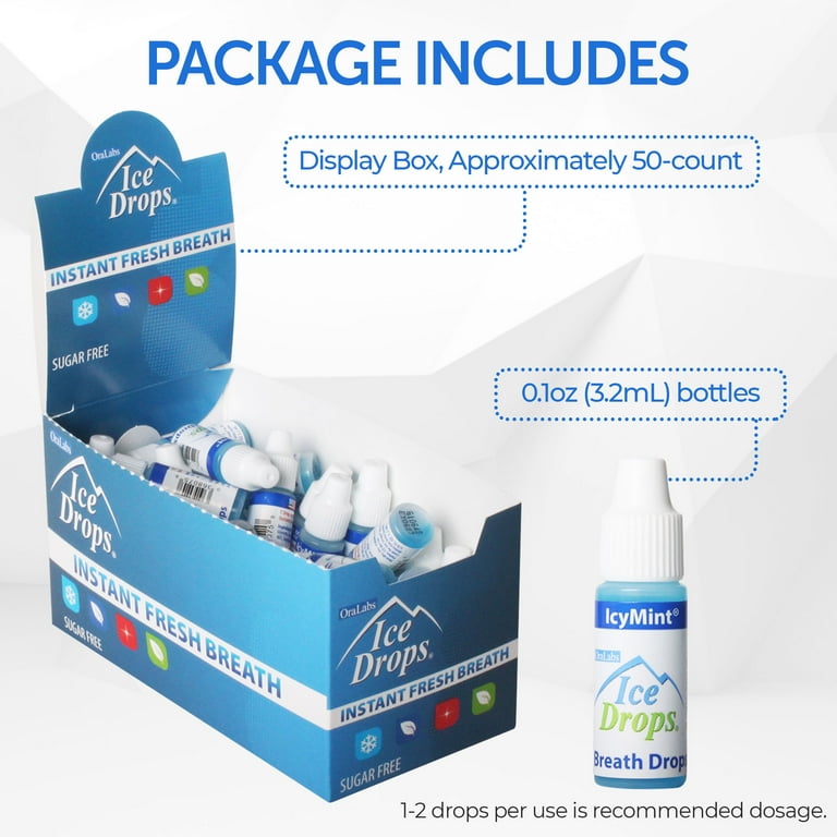 Oralabs Ice Drops Instant Fresh Breath Icy Mint Whole Box, 41 OFF