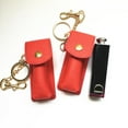 thumbnail image 4 of OULII 2Pcs Lipstick Keychain Bag Rectangular Shape Pu Storage For Women Girls .3x3x1in, 4 of 5