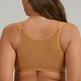 thumbnail image 3 of MELENECA Women's Front Closure Bras Plus Size Unlined Underwire Back Support Posture Bra Taupe 36DD, 3 of 7