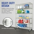 thumbnail image 7 of SafeRacks 6 Tiered Storage Shelves with Steel Wire Shelving Unit, Silver, 7 of 7