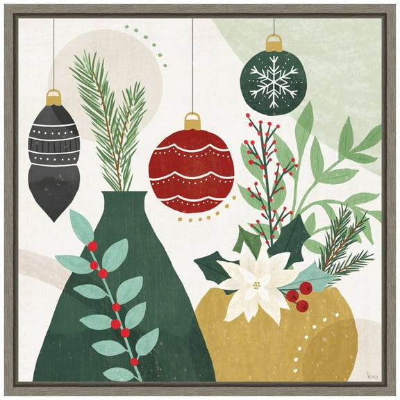 Amanti Art Deco Holiday II Framed Canvas Wall Art Print