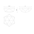 thumbnail image 5 of Alora Lighting FM424512BGOP Krysta 2 Light 11" Wide Flush Mount Bowl Ceiling Fixture -, 5 of 7