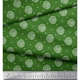 thumbnail image 2 of Soimoi Green Viscose Chiffon Fabric Spiral & Geometric Printed Fabric 1 Yard 42 Inch Wide, 2 of 3