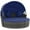 Blue, variant on Resenkos 4 Pieces Round Rattan Daybed Furniture Set, Outdoor Sectional Furniture, Non-slip,Polyethylene Rattan, Gray