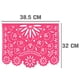 thumbnail image 2 of Papel picado Brisa Floral | Guirnaldas | 5 tiras de 5 metros | diseño de destellos tricolor con colores vibrantes | enramada mexicana artesanal | decoración de plastico picado, 2 of 5