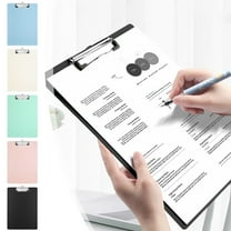 Leodye A4 Binder Clipboards with Pen Holder,Heavy Duty Plastic Storage Clipboard with Low Profile Clip,Nursing Clipboards Folder Side-Opening,Smooth Writing Clip Board for office-Black