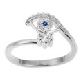 thumbnail image 2 of Evil Eye Finger Ring Opening Finger Ring Jewelry Stylish Unisex Rhinestone Eye Finger Ring, 2 of 8