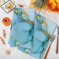 thumbnail image 3 of Teal Marble Kitchen Towels Set of 3, Modern Ink Painting Luxury Modern Art Soft Microfiber Dish Towels, Absorbent Quick-Dry Washable Dishcloths for Kitchen Cleaning, Drying Dishes, 18x28 Inches, 3 of 9