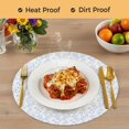 thumbnail image 4 of Blue Spring Floral Round 15 Inch Placemats Set of 2, Elegant Watercolor Summer Botanical HeatResistant Non Slip Place Mats for Dining Table, Wipeable Braided Kitchen Table Mats for Housewarming, 4 of 9