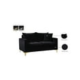 thumbnail image 2 of Meridian Furniture Naomi Contemporary Velvet Loveseat in Black, 2 of 7