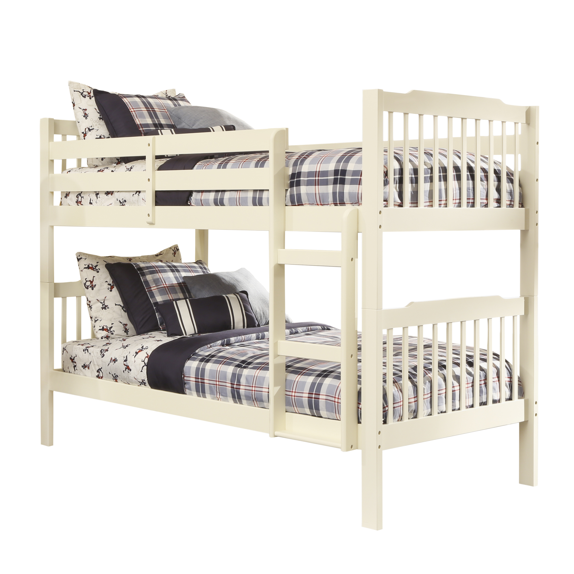 Chelsea Lane Elise Convertible Twin Over Twin Wood Bunk Bed, White - image 2 of 5