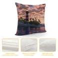 thumbnail image 4 of Creowell Lighthouse Palm Trees Island Pillow Covers for Couch Sofa Indoor Outdoor Zipper Closure Throw Pillow Cover 1PC 12x12in, 4 of 5