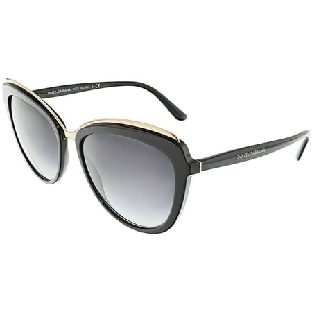 Dolce & Gabbana Women's Gradient DG4304-501/8G-57 Black Butterfly Sunglasses