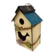 thumbnail image 2 of Casa colgante para pájaros, decoración exterior para jardín, cabaña de madera para pájaros Amarillo, 2 of 9