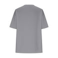 thumbnail image 3 of Scyoekwg Summer Casual Tops for Women Trendy Short Sleeve T Shirts Loose Comfy Blouse Tshirt V-Neck Basic Tops Going Out Tops Classic Solid Color T Shirt (Gray,XXL), 3 of 6