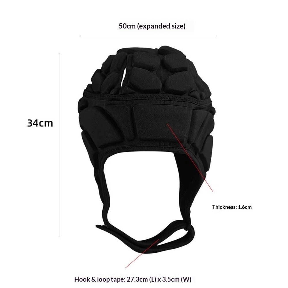Padded Cap Headgear Autism Safety Bump Hat Head Support Protector Adjustable Flag Football Soccer Goalie Helmet for Youth Kids Adults
