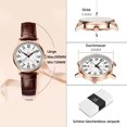 thumbnail image 2 of Reloj analógico de cuarzo para mujer con correa de piel., 2 of 6