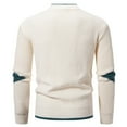 thumbnail image 7 of Ahabrexf Mock Turtleneck Sweater, Man Fashion Color Match Knit Loose Base Layer Shirt, 7 of 7