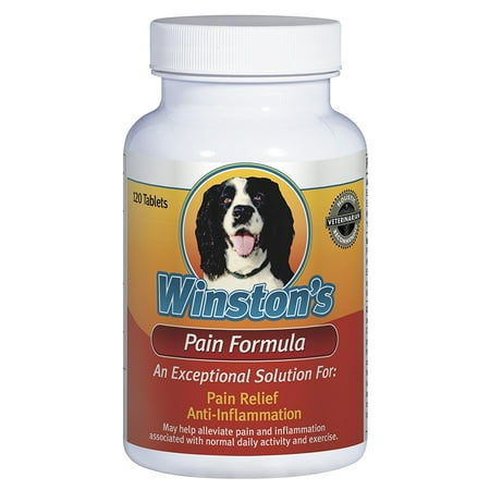 Winston's Pain Formula - For Dogs of All Ages and Sizes - 100% Natural Whole Food Supplement System to Help Alleviate: Canine Arthritis, Inflammation and Joint + Hip Pain - 120 Chewable (Best Painkiller For Hip Pain)
