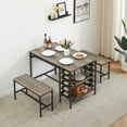 thumbnail image 2 of Yiwa 3-Piece Dining Table Set for 4, Kitchen Table with 2 Benches, Compact Set for Small Space Apartments, 2 of 7