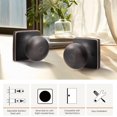 thumbnail image 5 of GOBEKOR 5 Pack Passage Door Knobs for Closet Door Knobs Interior Oil Rubbed Bronze Square Keyless Door Knob with Lock Round Passage Knob, 5 of 5