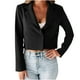 thumbnail image 2 of Puntoco, ropa de negocios para mujer, solapa, Color sólido, ajustado, manga corta, cárdigan, abrigo, Tops, liquidación Puntoco Puntoco-3829, 2 of 9