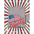 thumbnail image 3 of Liberty 4Th Of July Waving Flag Sweatshirt Women -Image by Shutterstock, Female Large, 3 of 4