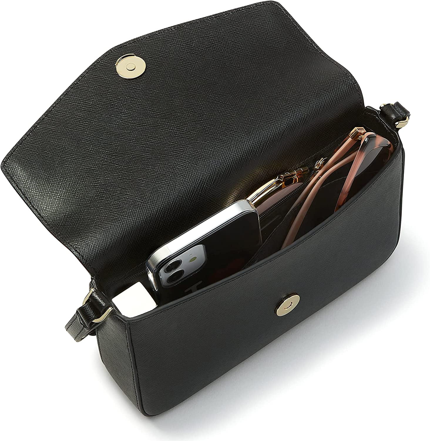Kate Spade New York Sadie Envelope Leather Crossbody Purse Black