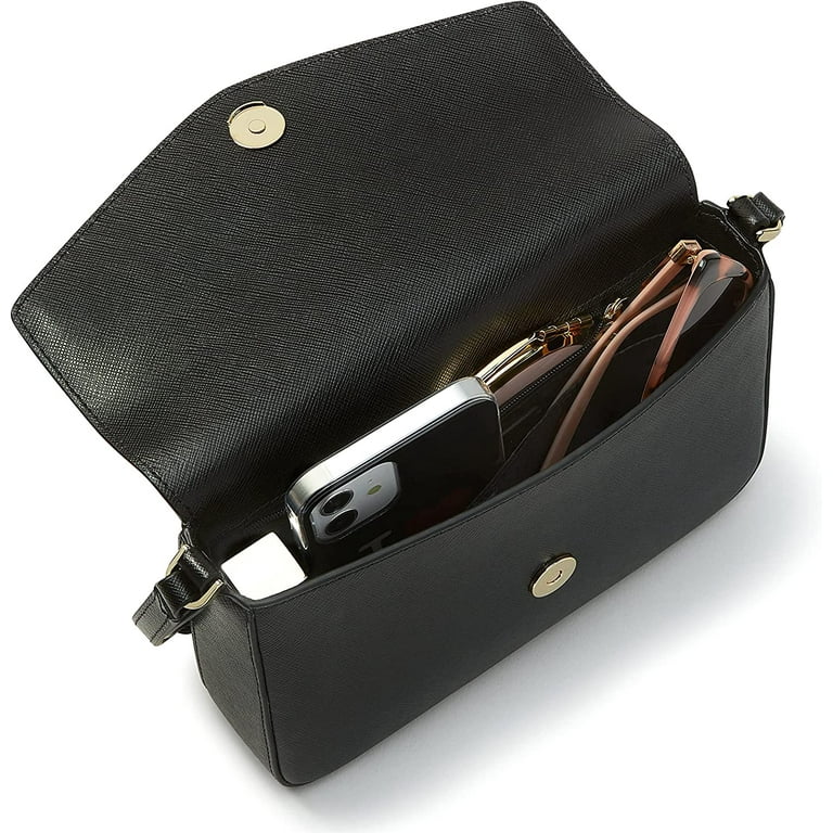 Kate Spade New York Sadie Envelope Leather Crossbody Purse Black