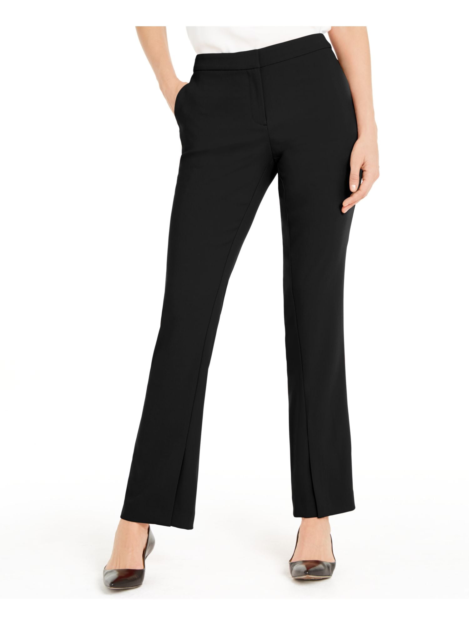 Alfani - ALFANI Womens Black Solid Boot Cut Pants Size 12 - Walmart.com ...