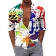thumbnail image 1 of POINTERTECK Chemise à Manches Longues Imprimée Complète à Col à Revers pour Hommes Automne Hiver, 1 of 6