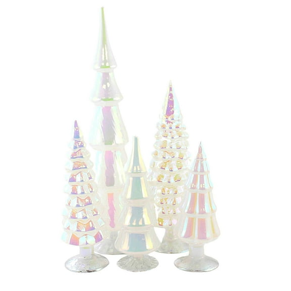 Cody Foster 17.00In Hue Moonglow Trees, Glass, Christmas Frozen Village Decorate Decor Ms2040m