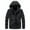 Black, variant on Herrnalise Men's Hooded Coat Long Sleeve Letter Floral Stand Collar Zipper Pocket Jacket Black
