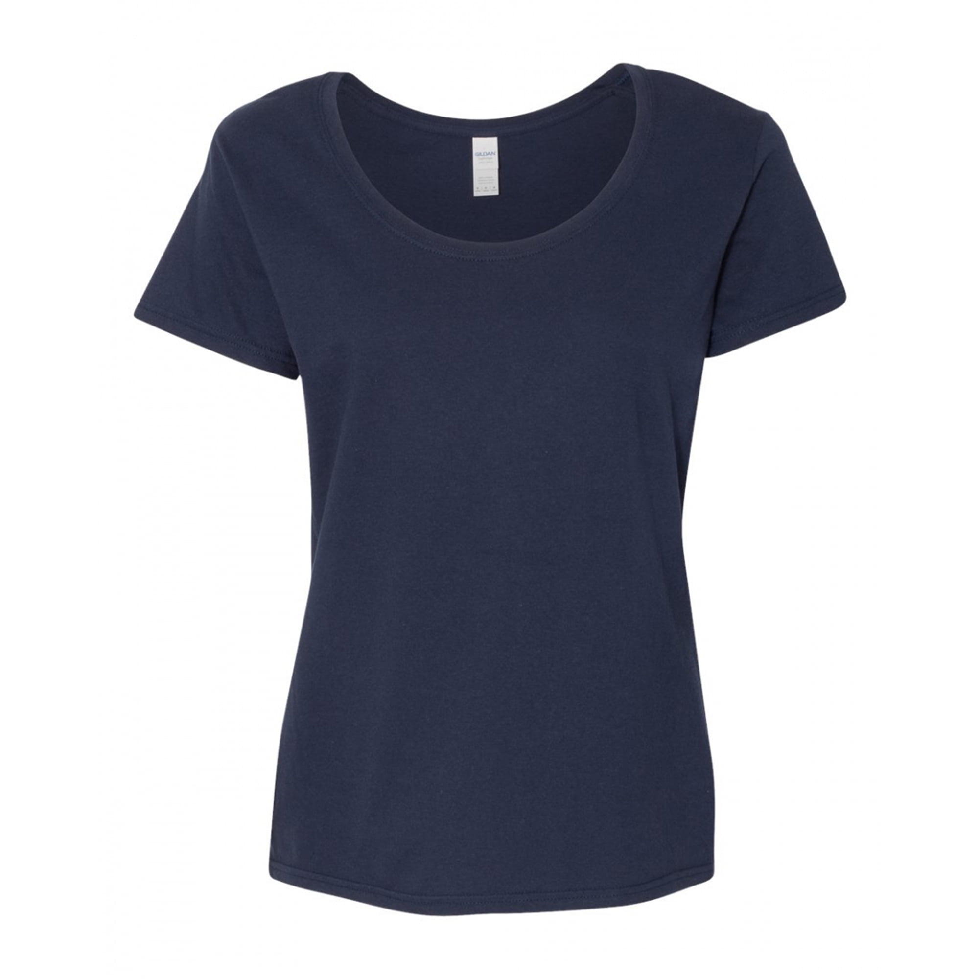 Gildan Womens/Ladies Short Sleeve Deep Scoop Neck TShirt