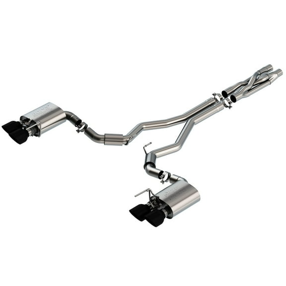 Borla ATAK Cat-Back Exhaust System for Ford Mustang Shelby GT500 2020-2023 with Black Chrome Tips
