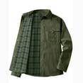 thumbnail image 6 of purcolt Men's Lightweight Long Sleeved Snap Plaid Western Cowboy Flannel Lined Shirts Jackets Fall Clothing, 6 of 7