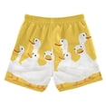 thumbnail image 2 of Cartoon White Duck Family Boys' Swim Trunks Board Shorts Beach Pants Bathing Bottoms 5T, 2 of 8