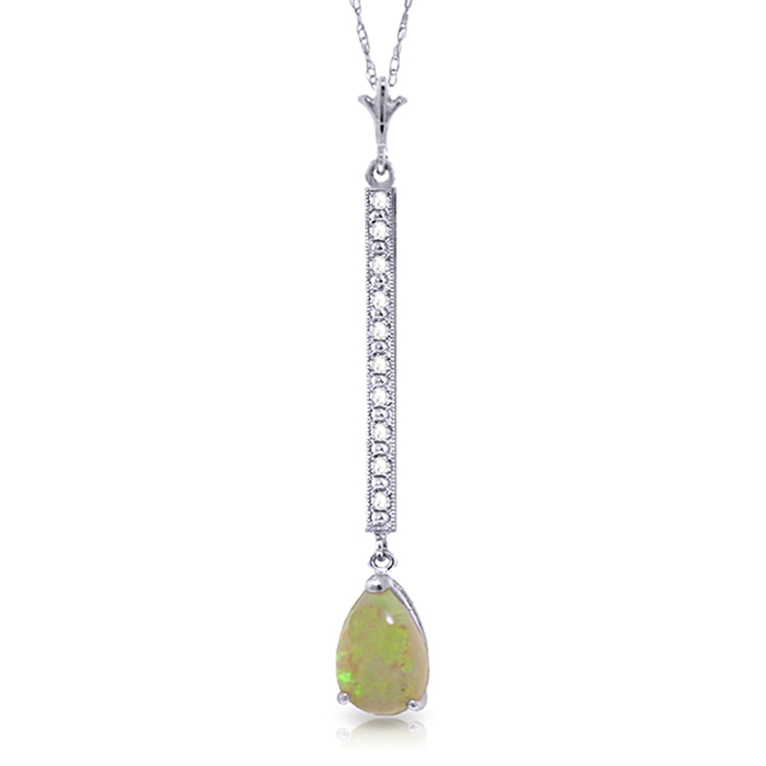 Galaxy Gold 14K Solid Gold 0.82 Carat Natural Diamond Necklace for Women - White Gold Fine Jewelry