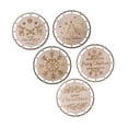thumbnail image 3 of HILABEE 6Pcs Christmas Macrame Ornaments Crafts Pendants Wood Discs DIY Hanging Pendants for Boho Decor Wedding Christmas Decorations Set F, 3 of 8