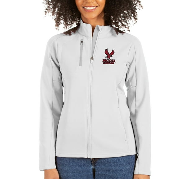 Women's Antigua White/Silver North Carolina Central Eagles Generation Full-Zip Jacket