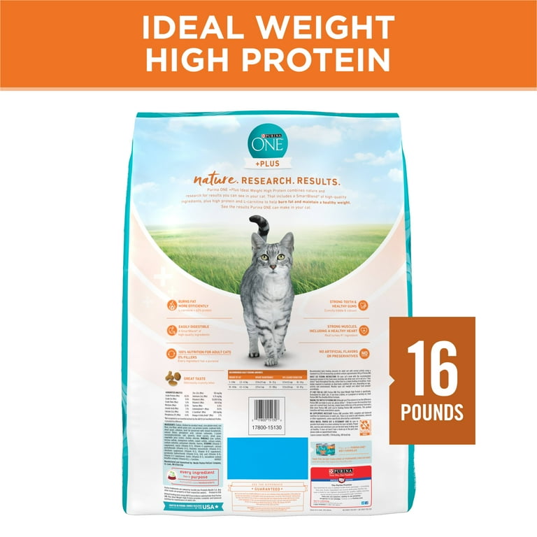 Purina ONE Healthy Weight Plus Ideal Weight With Chicken Dry Cat Food High Protein Weight Control Formula Walmart