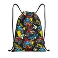 thumbnail image 1 of Easygdp Monster Car Print Drawstring Backpack, Beach Sackpack, Travel Sackpack Lightweight for Sports, Gym, Travel, Swimming-Small, 1 of 6